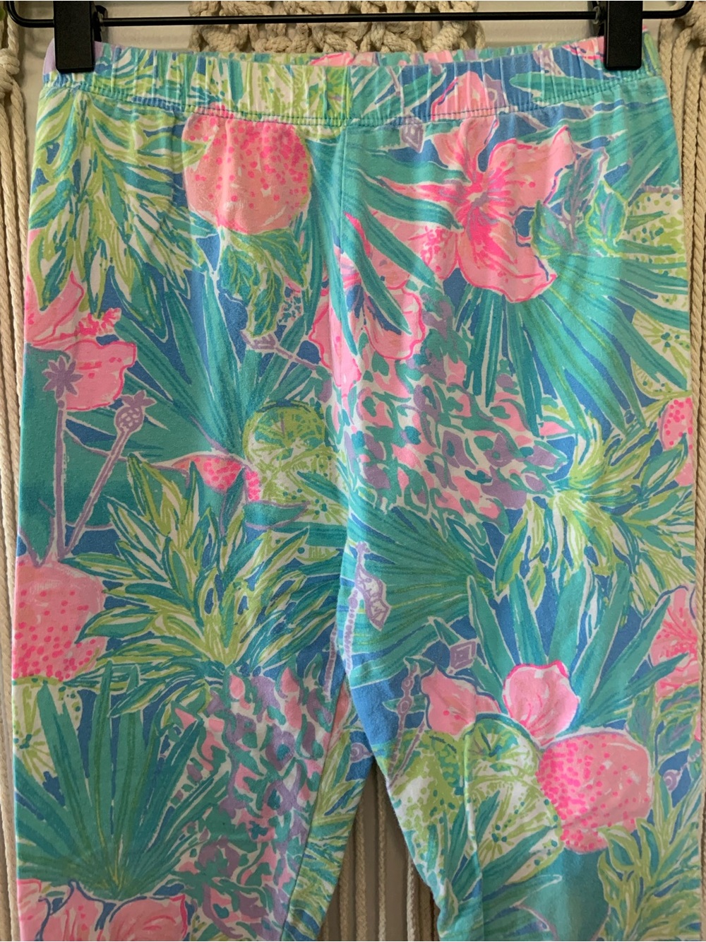 LILLY PULITZER Girls Tropical Print Pajama Pant Leggings Size 12 - Picture 3 of 10